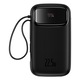 Power bank Baseus Qpow2 Dual-Cable, 20000mAh, PD 3.0 + QC 3.0 22.5W, 1 x USB, 1 x Iphone Lightning, 2 x USB Type-C, digital display pentru status baterie, total 2.4A, negru