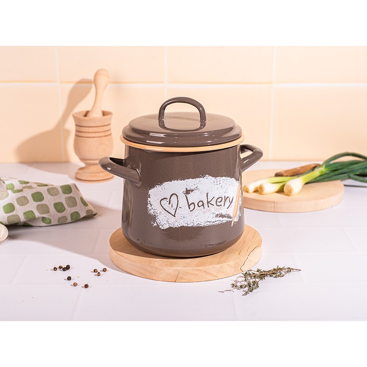 Oală clasică Metalac 2.3l email, 14cm