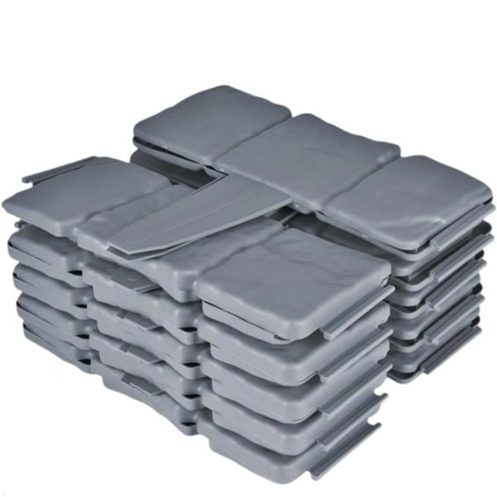 Set 10 bucati bordura decorativa pentru delimitare gradina, culoare gri cu imitatie piatra, 25x23 cm, lungime 2,5 m