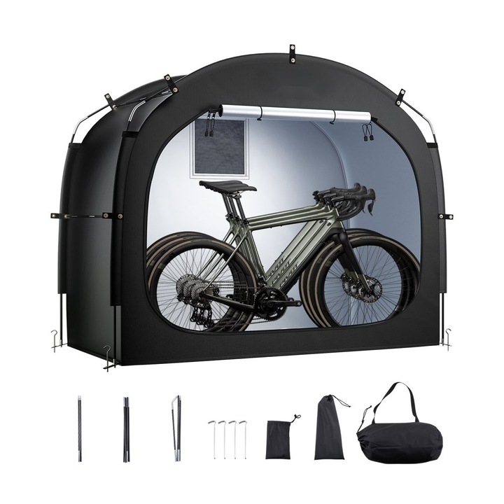 Cort Depozitare Biciclete, Rezistent la Apa, Capacitate 3-4 Biciclete, Spatios, Ideal pentru Aer Liber