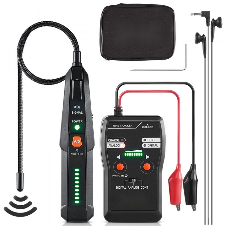 Tracker pentru Cabluri si Linii Electrice, Model Kabelsucher, Tester de Cabluri, Cautator de Linii Electrice, 2 metri Lungime