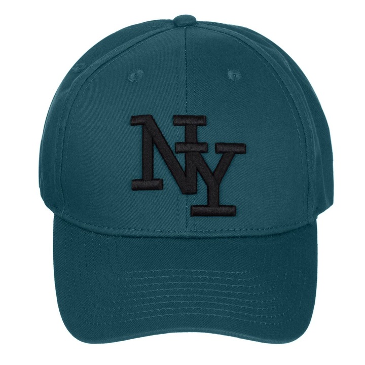 Sapca din Bumbac Verde Petrol cu ”NY” Brodat 3D pentru Barbati