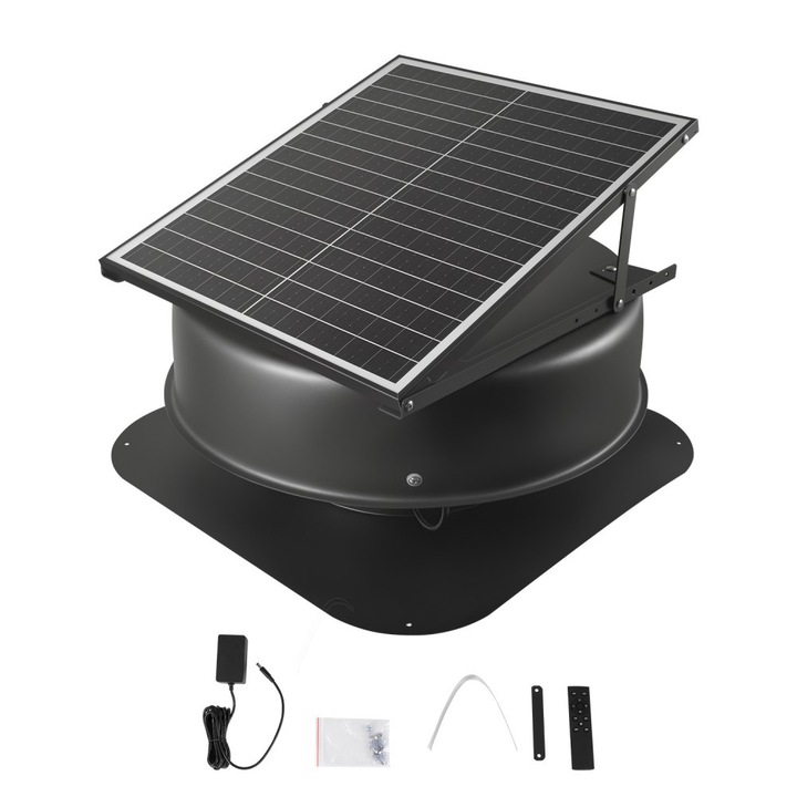 Ventilator evacuare mansarda, Acoperis solar, 42W, Telecomanda, Termostat Inteligent