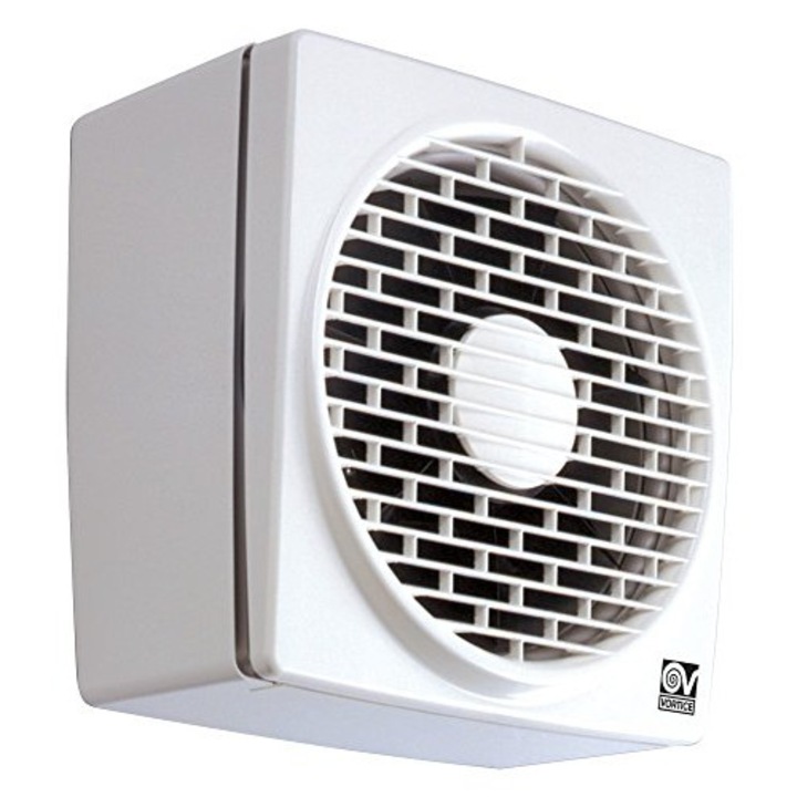Ventilator De Extractie Vortice, Debit De Aer 135 M3/H, Montare Pe Fereastra/Perete, 12611 Vario 150/6 P Alb 185 X 190 Cm