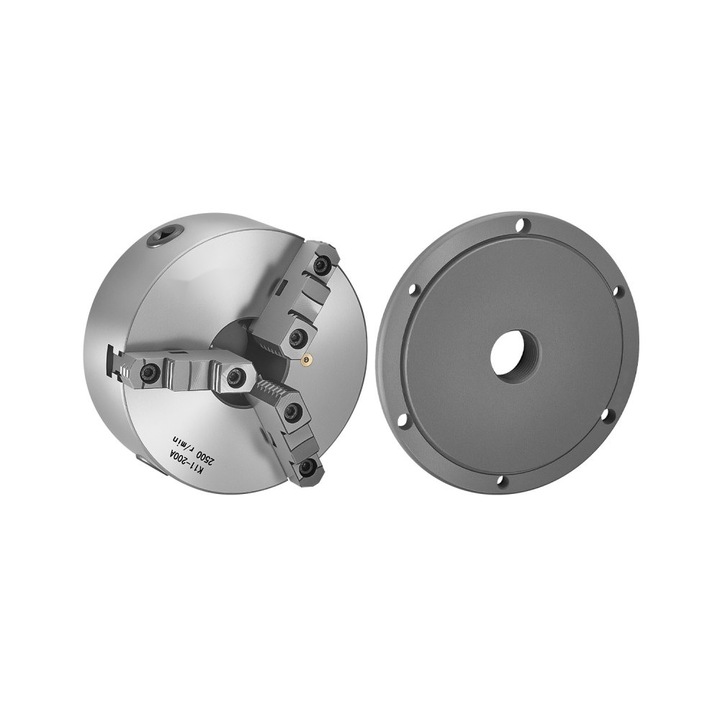 Mandrina de Strung cu Autocentrare, 8 Inch, 3 Falci, 2 1/4 Inch-8, Placa de Suport Filetata