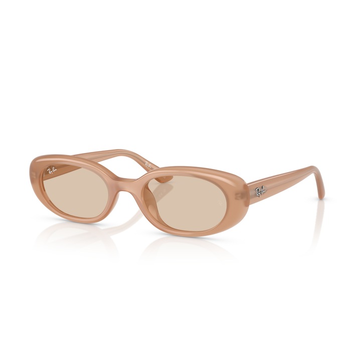 Ray Ban, Ochelari de soare ovali cu logo, 53-21-145, Bej