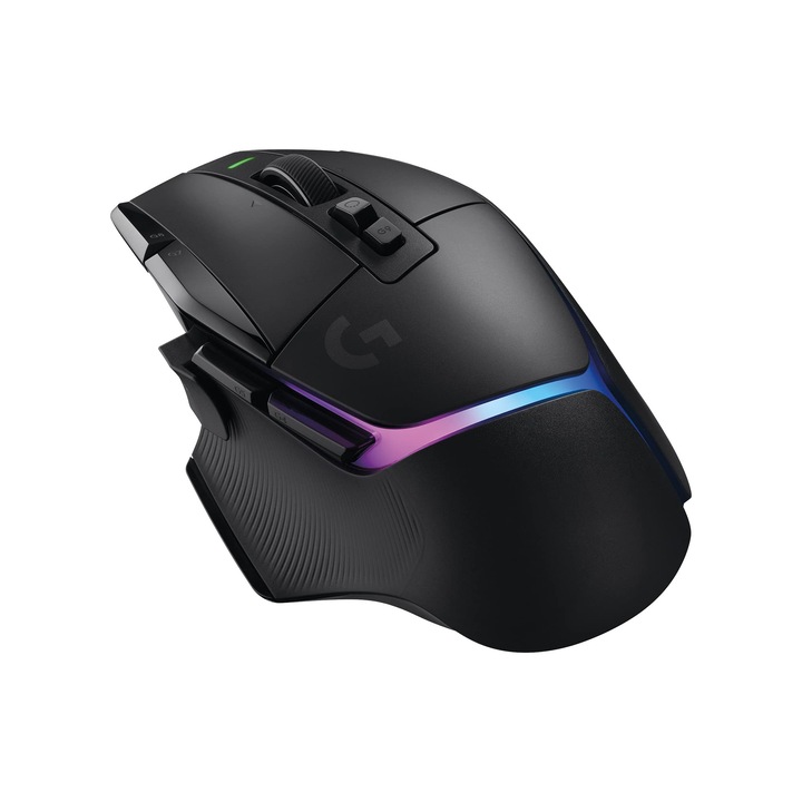 Геймърска мишка Logitech G502 X Plus Lightspeed, безжична, RGB - оптична мишка с хибридни превключватели Lightforce, Lightsync RGB, сензор Gaming Hero 25K, съвместима с PC - MacOS/Windows - черна