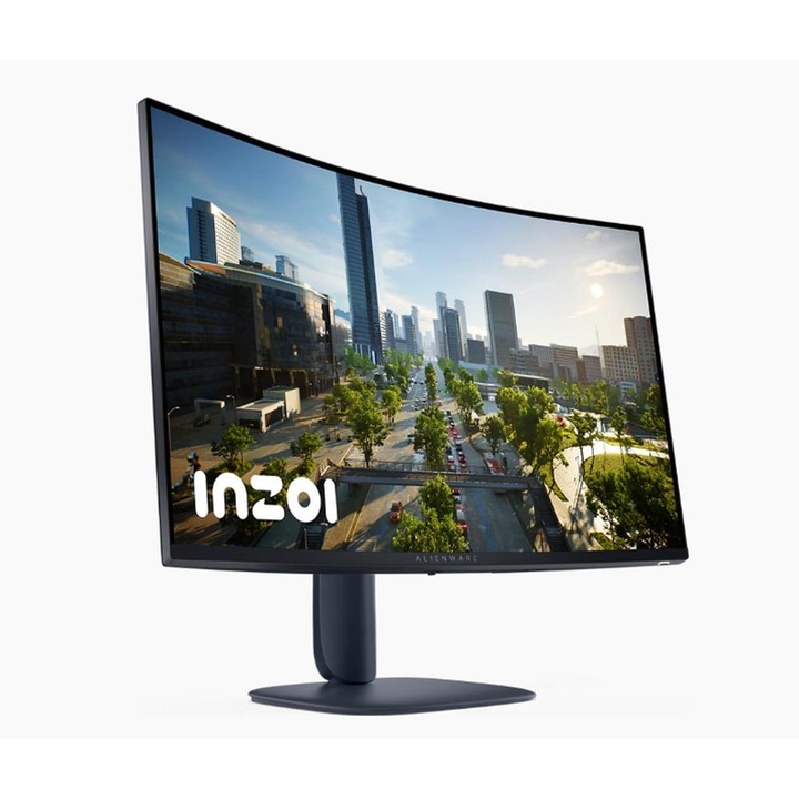 Монитор Dell, Alienware, AW3225DM, 31.5", Curved WQHD LED AG, VA, 1ms GTG, 3000:1, 400 cd/m2, 2560x1440, 180 Hz, HDR, VRR, AMD FreeSync, VESA AdaptiveSync, Черен