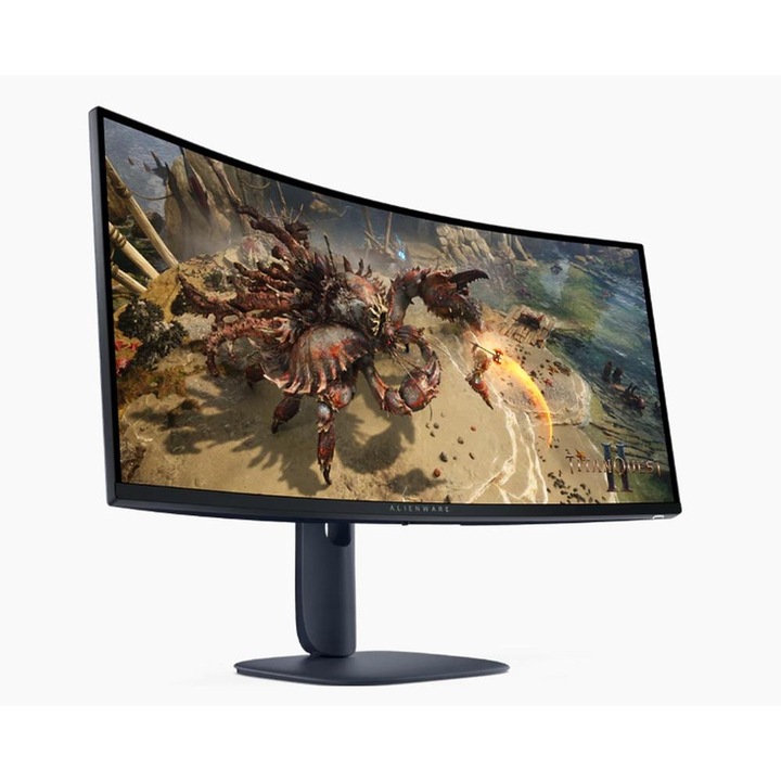 Dell monitor, Alienware, AW3425DWM, 34", Ívelt WQHD LED AG 21:9, VA, 1ms GTG, 3000:1, 400 cd/m2, 3440x1440, 180 Hz, 95% DCI-P3, HDR, VRR, AMD FreeSync, VESA AdaptiveSync, HDMI, DP, Fekete