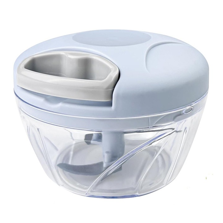 Tocator Manual pentru Legume si Fructe, capacitate 500 ml, 5 Lame din Otel Inoxidabil
