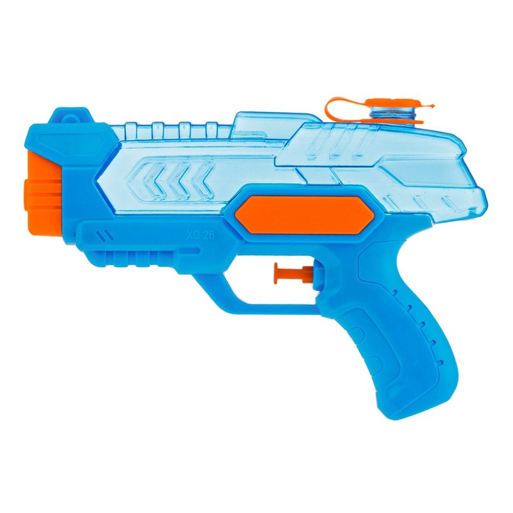 Pistol de Apa din Plastic Albastru Portocaliu 20.5cm < Pistoale Apa Mici, Jumbo