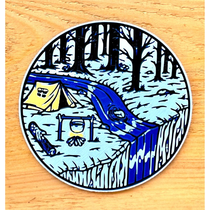 Set 3 suporturi / coastere pahare Cort in natura printate 3D