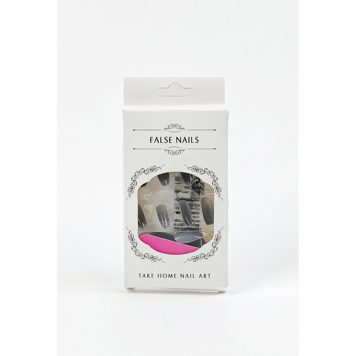 Set 20 unghii false, Gri, Shein