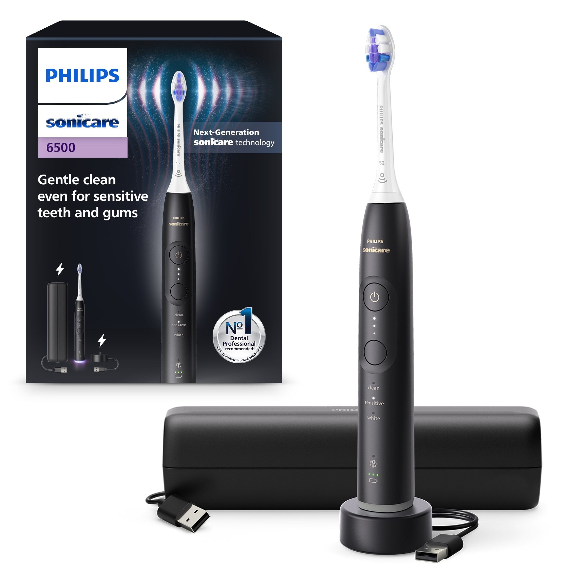 Periuta de dinti electrica Philips Sonicare HX7411/02, 62.000 miscari/minut, autonomie 21 zile, 3 moduri de periere,3 intensitati, senzor presiune luminos, functia BrushSync, capat