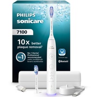 Periuta de dinti electrica Philips Sonicare HX7420/02, 62.000 miscari/minut, conectata la apilcatie, autonomie 21 zile, 4 mod de periere,3 intensitati, senzor presiune luminos, functia BrushSync, 2x capete periere GumCare, toc functie incarcare, alb