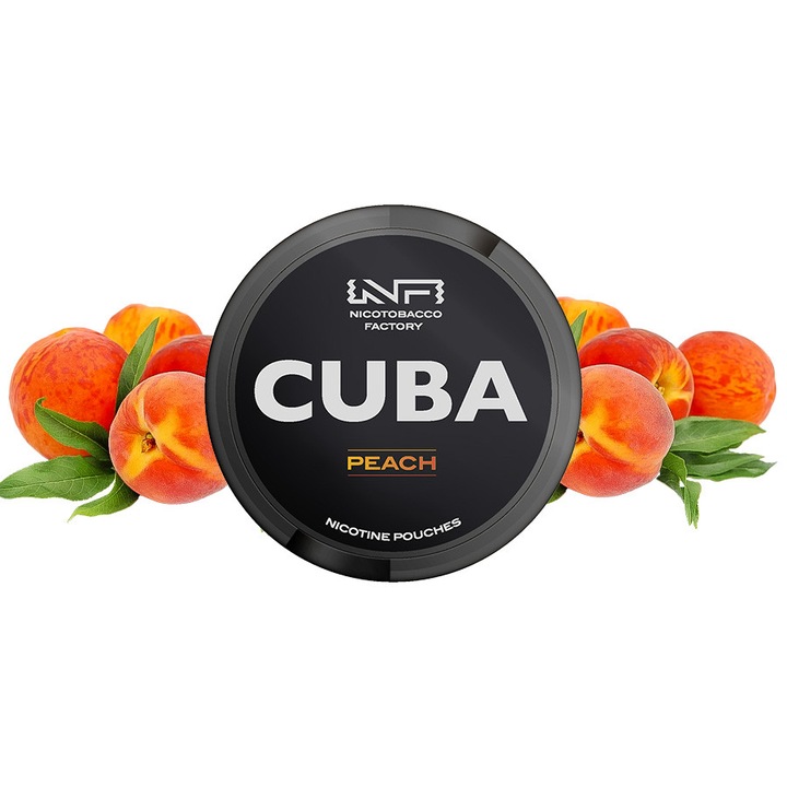 Pouch Nicotina Snus Cuba Black Peach 30mg/g (20mg/pouch)