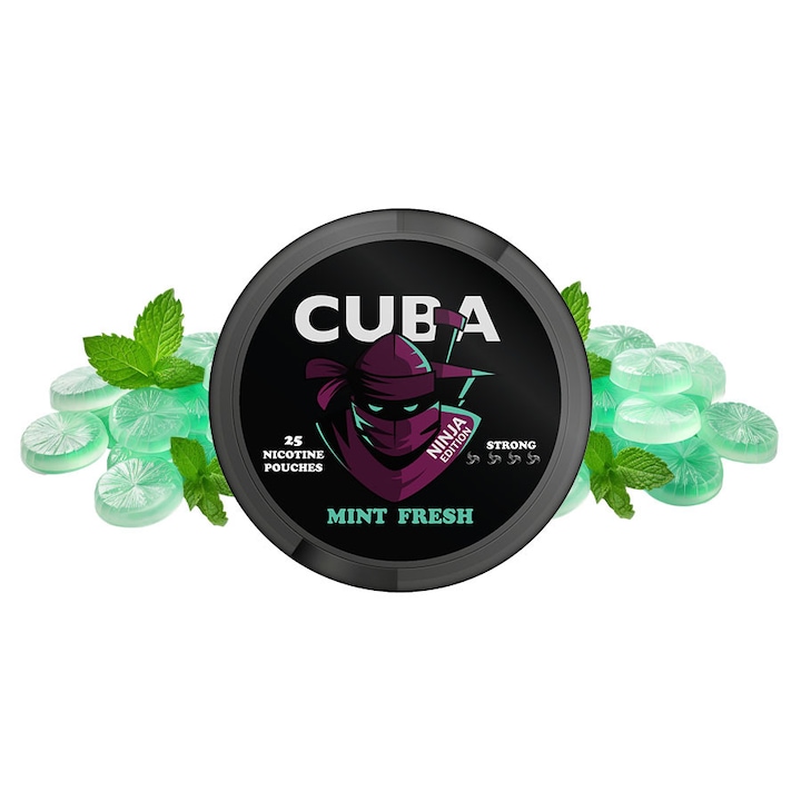 Pouch Nicotina Snus Cuba Ninja Mint Fresh 38.4mg/g (20mg/pouch)