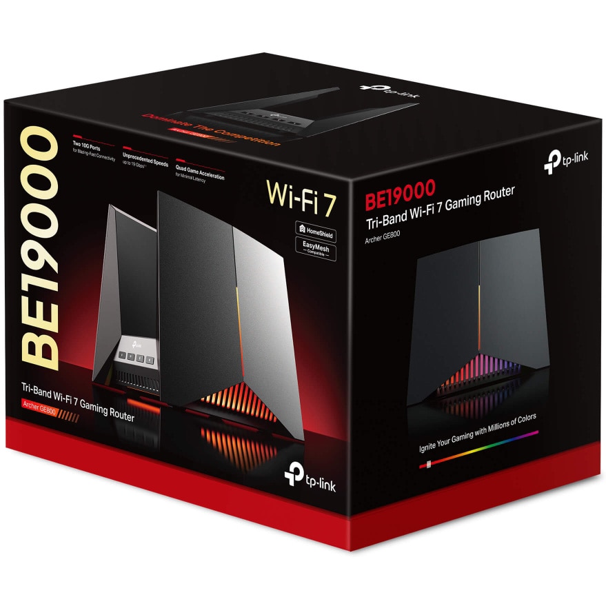 Router Gaming Wireless TP-Link Archer GE800, BE19000, Tri-Band, 2
