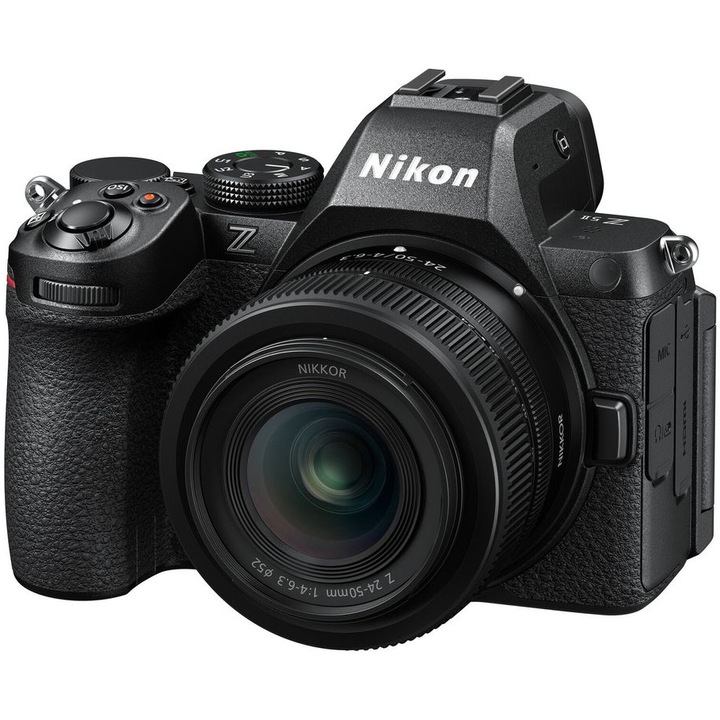 Nikon Z5 II tükör nélküli fényképezőgép, Full-Frame, FX IBIS 24,5 MP szenzor, 4K, Wi-Fi + 24–50 mm objektív, fekete