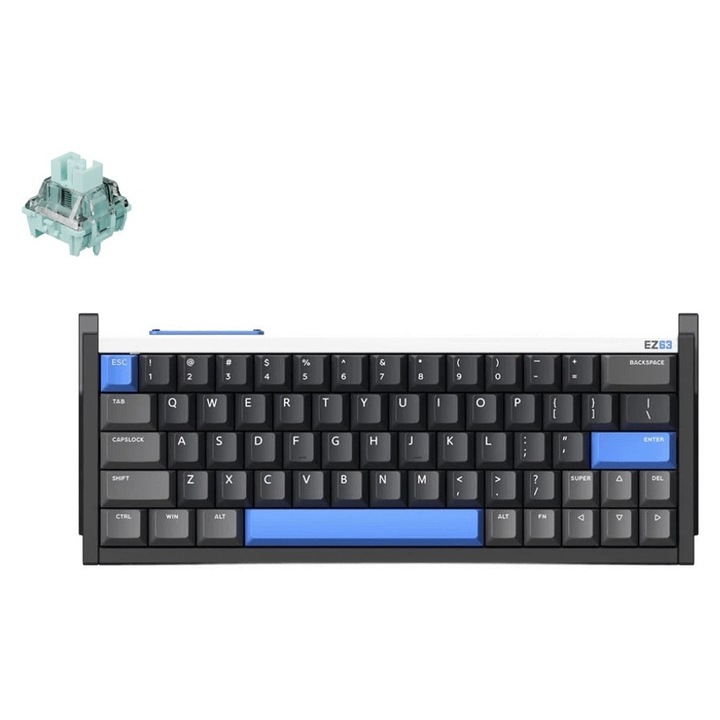 Tastatura Magnetic Switch Gaming IQUNIX EZ63 Rapid Trigger, 8K Hz, Cu Fir 60%, Magnetic Jade Gaming, Negru