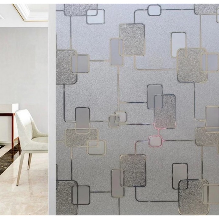 Фолио за прозорци със слънцезащита, правоъгълен модел, DAVIDAMI CONCEPT®, самозалепващо, размер 200 см x 60 см