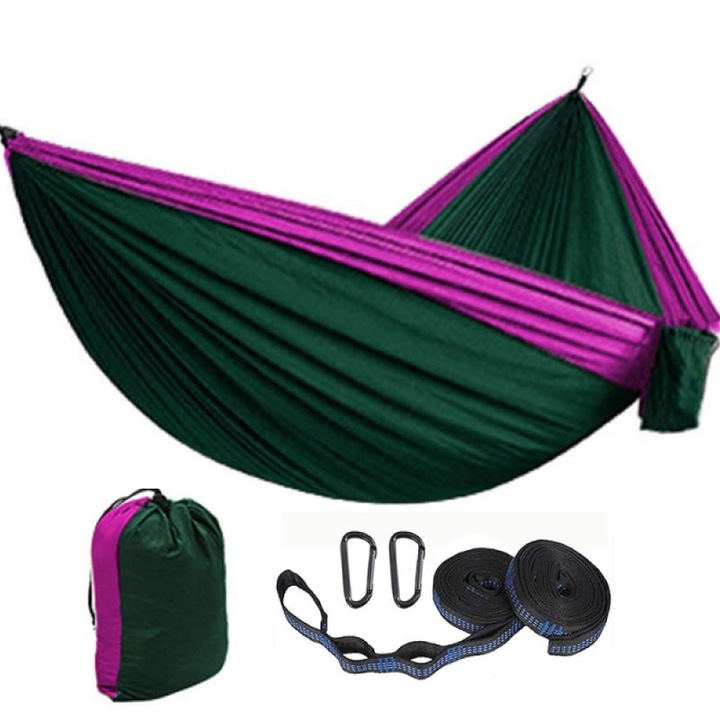 Hamac Tip Parasuta, Single Compact Ultralight Kepeak – Purple Green PG018SM 230x90cm