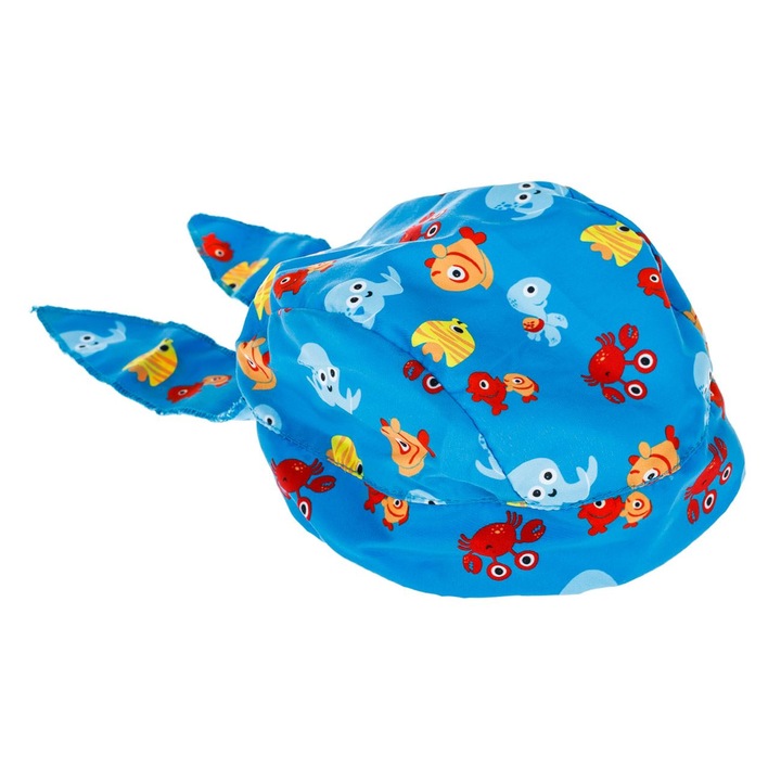 Bandana albastra pesti colorati pentru bebelusi