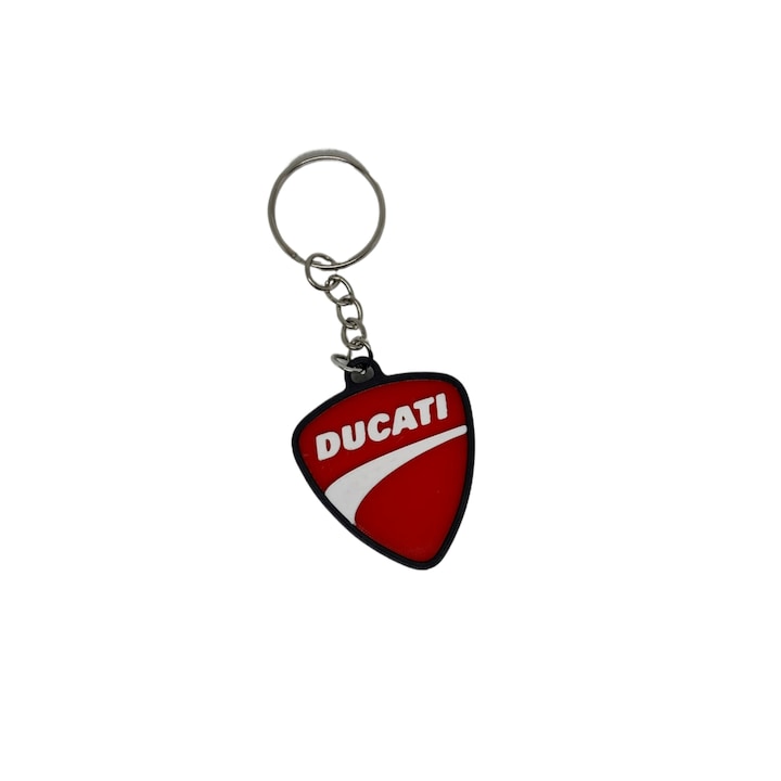 3D ключодържател с лого на Ducati – реалистичен 3D принт, червен аксесоар за мотоциклет със спортен дизайн, подарък за фенове и мотоциклетисти на Ducati