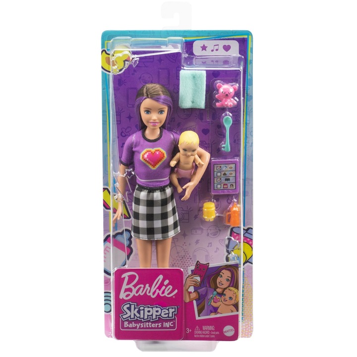 Skipper First Jobs Babysitter szatén baba