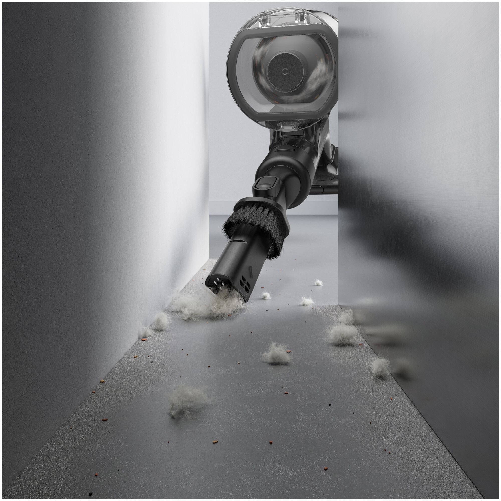 Aspirator vertical Dreame Z30 AquaCycle VZV77B, 28000Pa, 310AW, HEPA H14 99,99%, autonomie 90 min, baterie 3200mAh, rezervor 0,6L, perie umeda motorizat, perii CelesTect™ cu iluminare, perie anti-incurcare, LCD, negru-gri