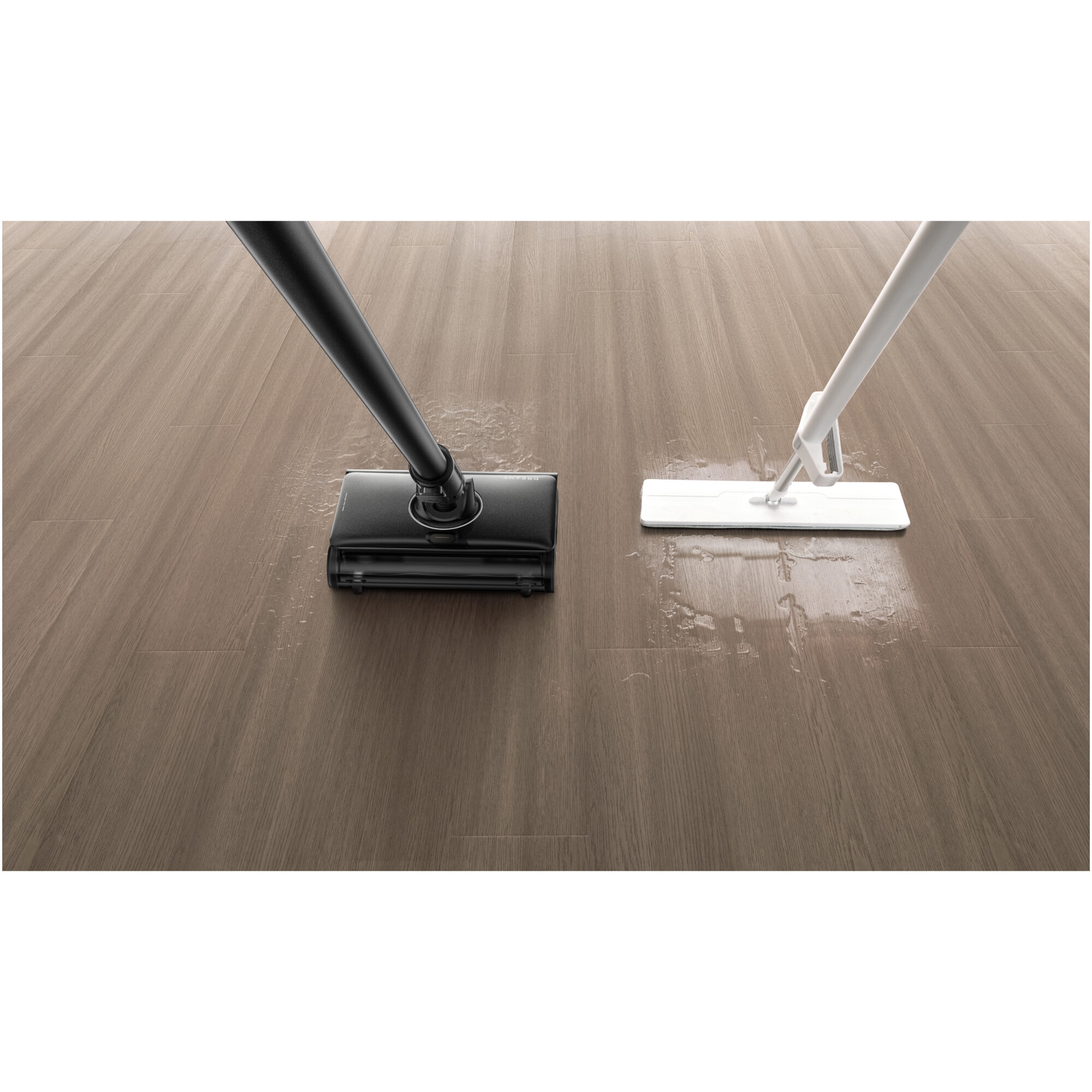 Aspirator vertical Dreame Z30 AquaCycle VZV77B, 28000Pa, 310AW, HEPA H14 99,99%, autonomie 90 min, baterie 3200mAh, rezervor 0,6L, perie umeda motorizat, perii CelesTect™ cu iluminare, perie anti-incurcare, LCD, negru-gri