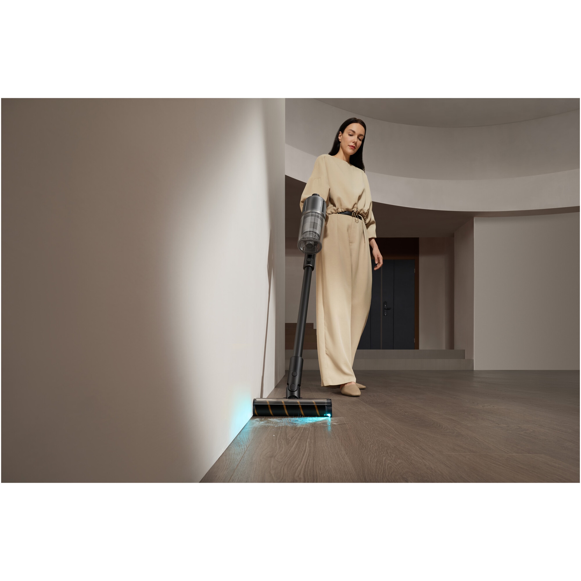 Aspirator vertical Dreame Z30 AquaCycle VZV77B, 28000Pa, 310AW, HEPA H14 99,99%, autonomie 90 min, baterie 3200mAh, rezervor 0,6L, perie umeda motorizat, perii CelesTect™ cu iluminare, perie anti-incurcare, LCD, negru-gri