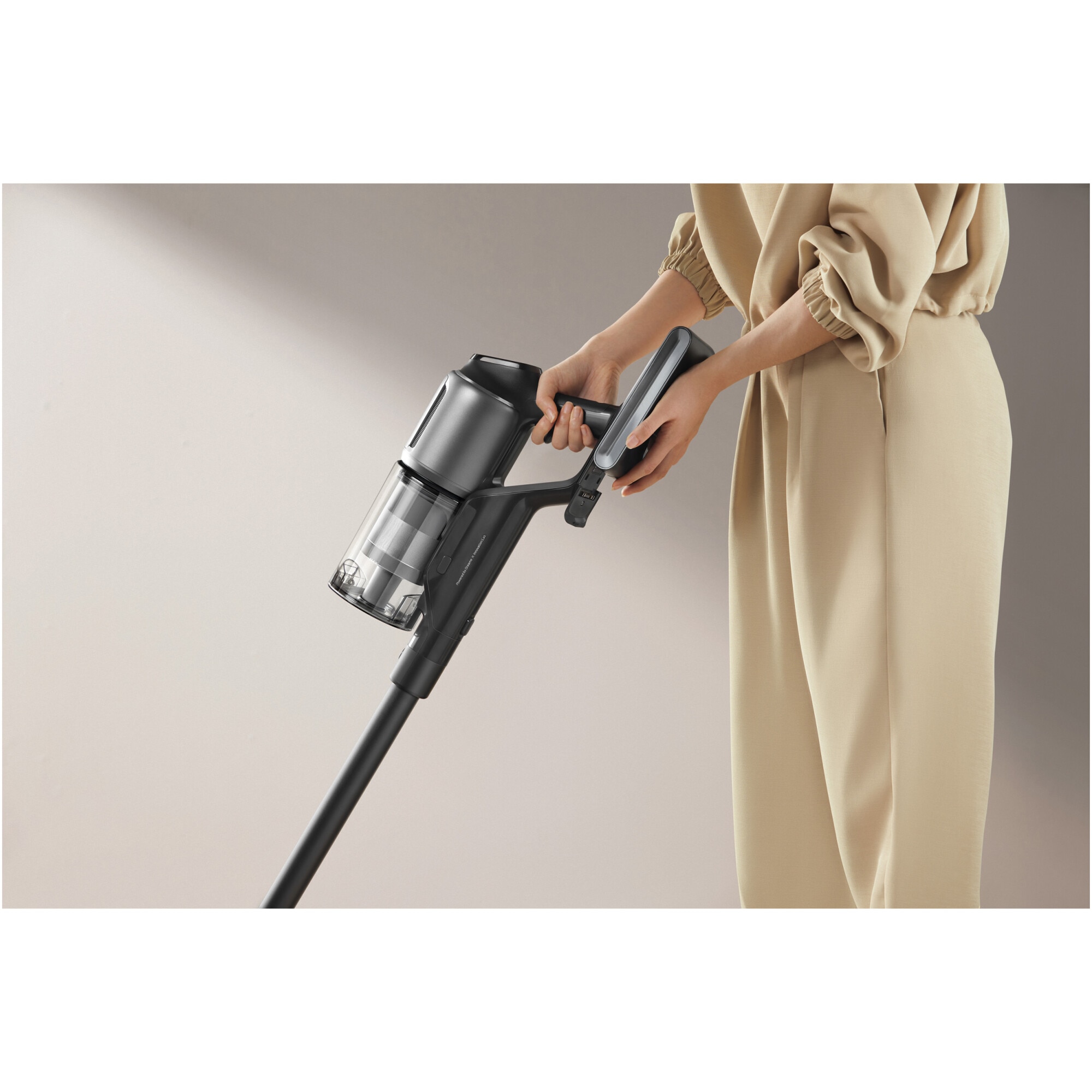 Aspirator vertical Dreame Z30 AquaCycle VZV77B, 28000Pa, 310AW, HEPA H14 99,99%, autonomie 90 min, baterie 3200mAh, rezervor 0,6L, perie umeda motorizat, perii CelesTect™ cu iluminare, perie anti-incurcare, LCD, negru-gri