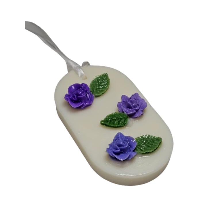 Bloom Wardrobe légfrissítő - Virágos elegancia akito rózsával és jázminnal – kézzel készített, viaszolvadékok, 100% természetes szójaviasz, illatosított viasz - 50g