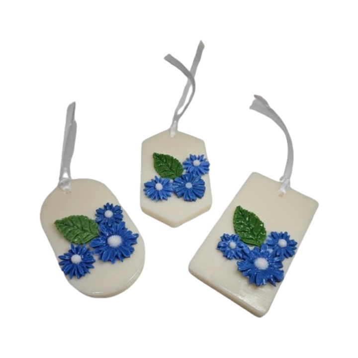 3 db-os Bliss Closet légfrissítő szett - Csábító fekete vanília és pézsma aroma - kézzel készített, viaszolt viaszok, 100% természetes szójaviasz, illatosított viasz - 150g