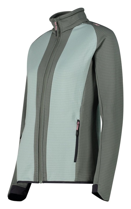 CMP női pulóver, szürke, Grid Tech polár, lélegző, cipzárral