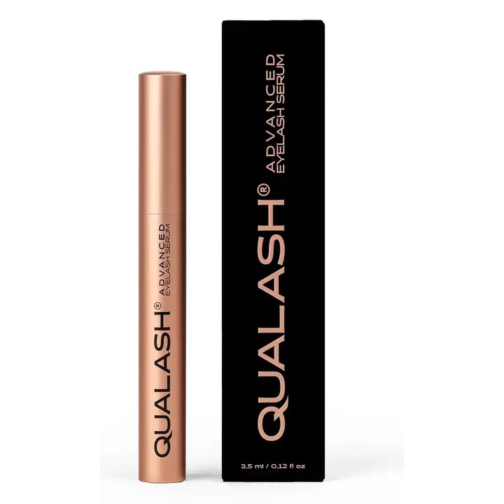 Ser avansat pentru gene QUALASH®, 3,5 ml – Alungeste, ingroasa si intareste – Efecte dupa 4 saptamani – Vegan si sigur – Balsam de gene cu formula patentata QUA-X ComplexX®