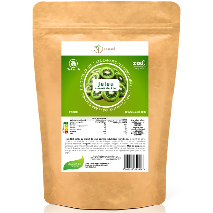 Jeleu KETO fara zahar si carbohidrati 350g 50 portii KIWI FIT
