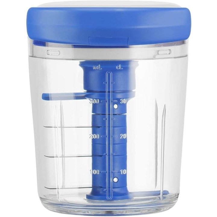 Tocator electric multifunctional VarioShop®, pentru Carne, Fructe si Legume, din inox de inalta calitate, cu 2 viteze si capacitate de 2 litri, 3 lame din otel inoxidabil si motor puternic 250W, argintiu