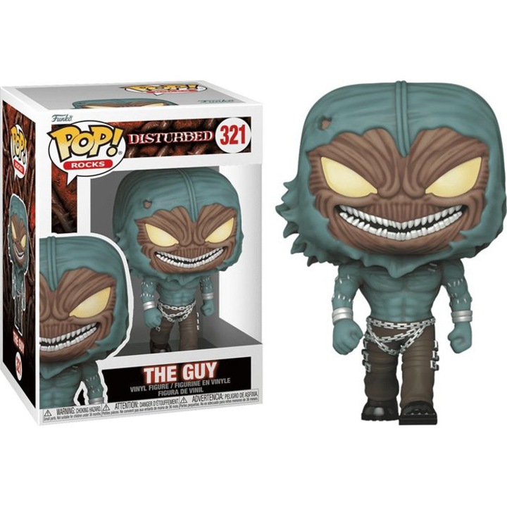 Funko POP figura Disturbed 321 the Guy, többszínű, 10 cm