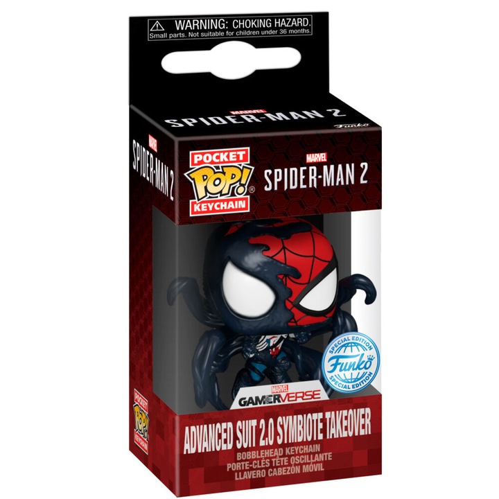 Funko POP Spider-Man Advanced Suit 2.0 Symbiot Takeover Special Edition kulcstartó