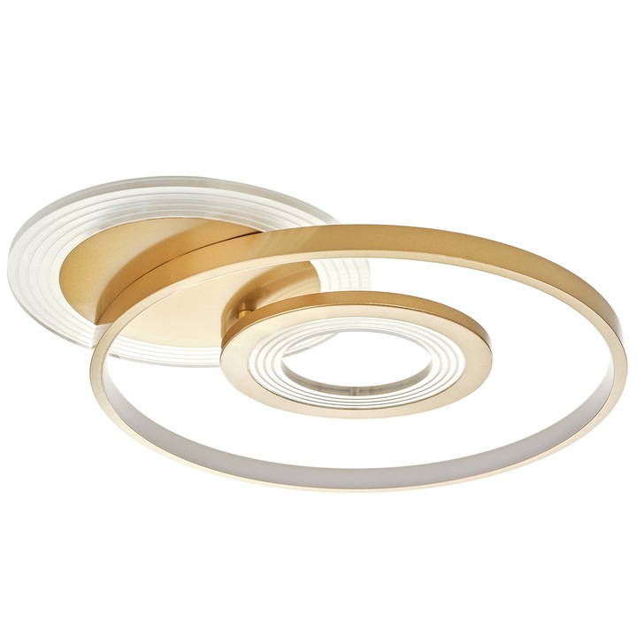 Плафон Orion със смарт управление, златен, led 80w, 8000lm, 3000-6000k, 2814GD/1+1T