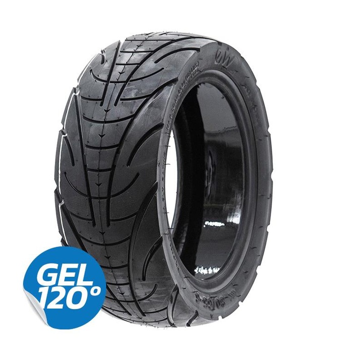 Anvelopă eWheel Cityroad 80/65-6 fără cameră cu gel, neagră, anti-punctie