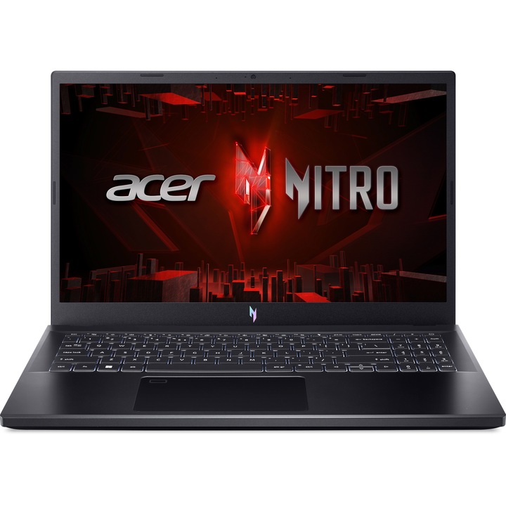 Лаптоп Acer Nitro V15 ANV15-51-55D7 с Intel Core i5-13420H (2.1/4.6 GHz, 12M), 16 GB, 1TB M.2 NVMe SSD, NVIDIA RTX 4050 6GB GDDR6 DLSS 3, Windows 11 Home, Черен