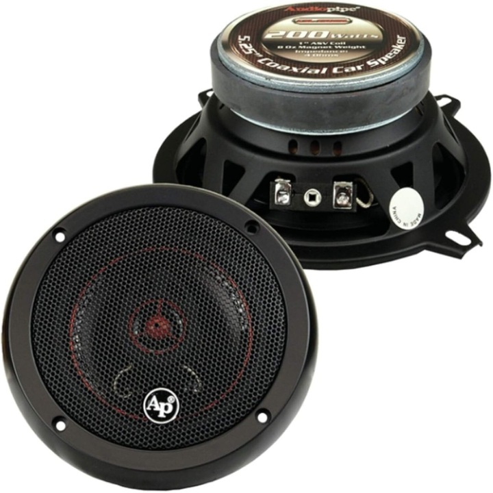 Boxe auto AUDIOPIPE Redline, 5,25", pe doua cai, 200W, con din polipropilena albastra, set de 2