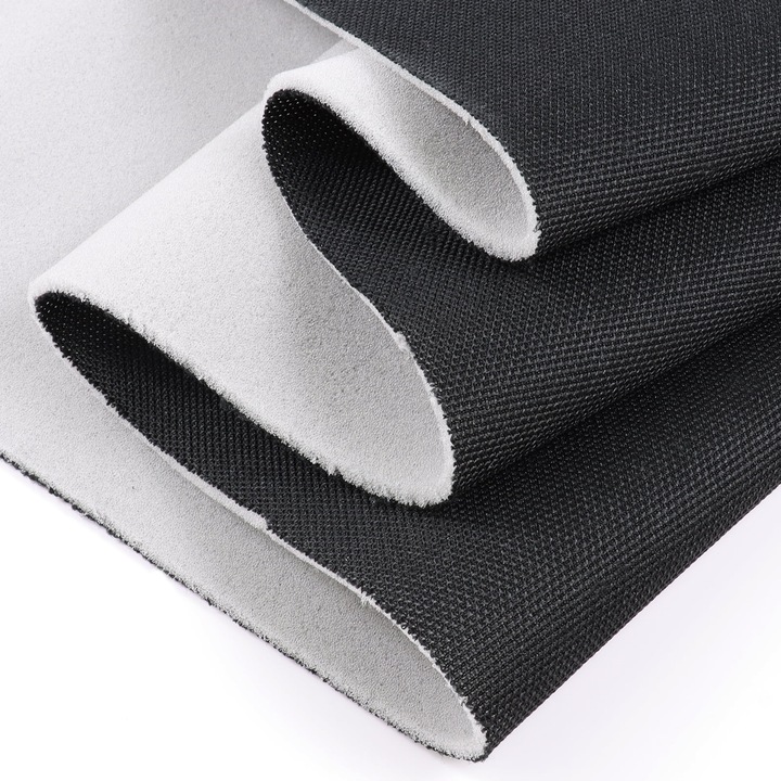 Material plafon auto, Tapiterie plafon auto, Material textil cu spate buretat, Material pentru reconditionare plafon auto, Negru, Latime 150 cm, la metruliniar, Tusi Leather