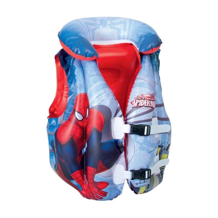 Vesta Gonflabila SPIDERMAN 51x46cm, Vesta Gonflabila pentru Inot, Siguranta Sporita pentru Copii la Piscina si Plaja