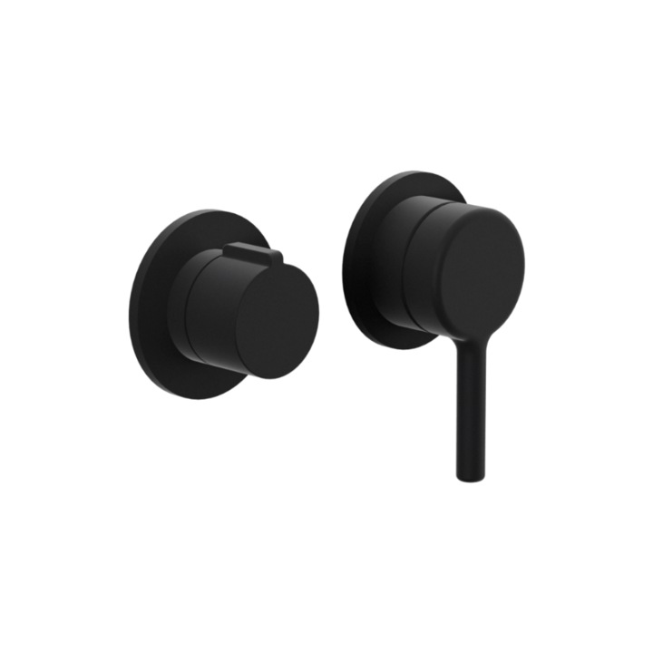 PI aláépíthető szaniter csaptelep, Excellent, matt fekete, hőmérséklet- és átfolyásszabályzóval, Kerox kerámia