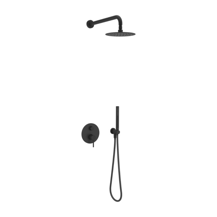 Set prysznic-wana subtire 2 functii, Excellent, deschidere 250mm, negru mat