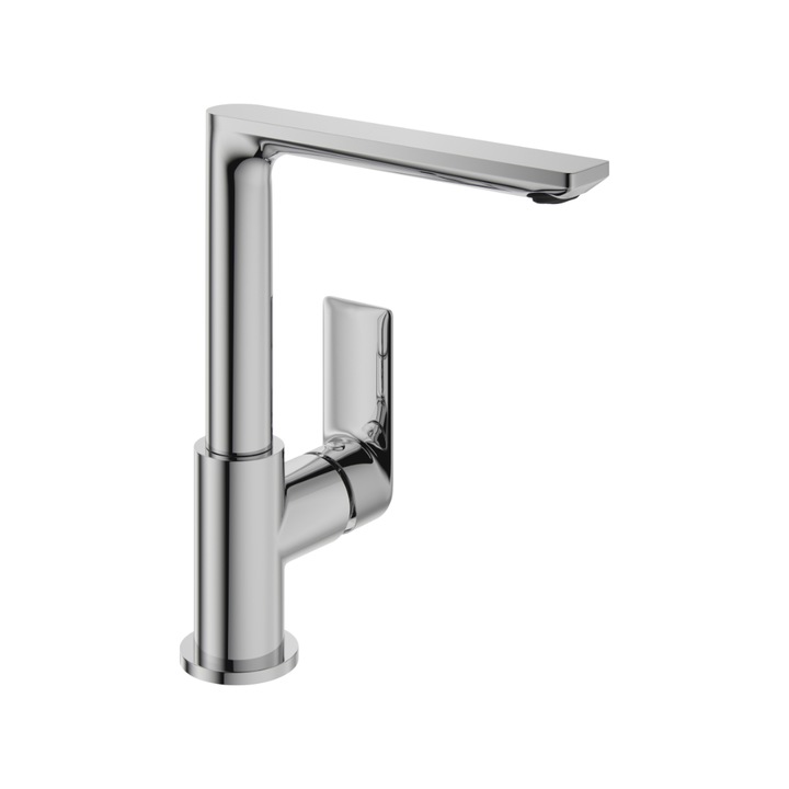 Kiváló szaniter csaptelep, Glad modell, 178 mm-es forgó kifolyóval, 226 mm magas, króm